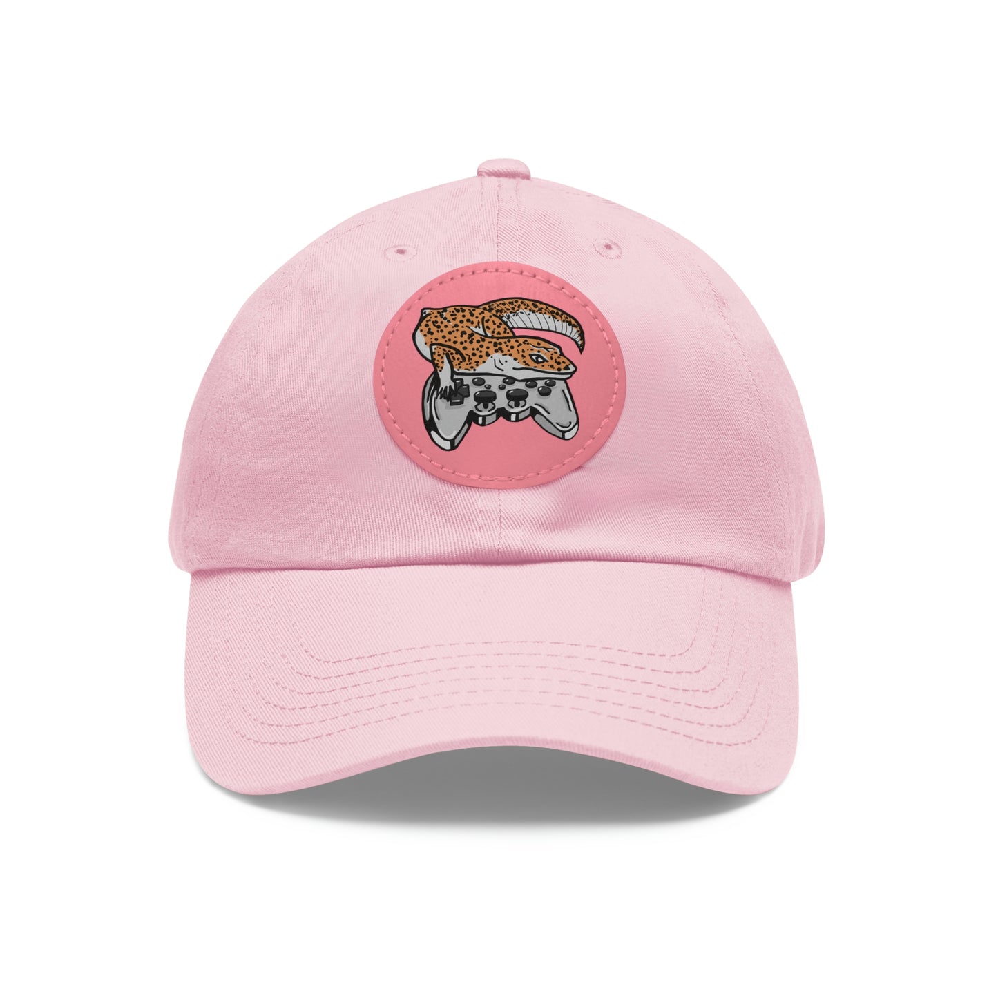 Dad Hat with Leather Patch (Round)